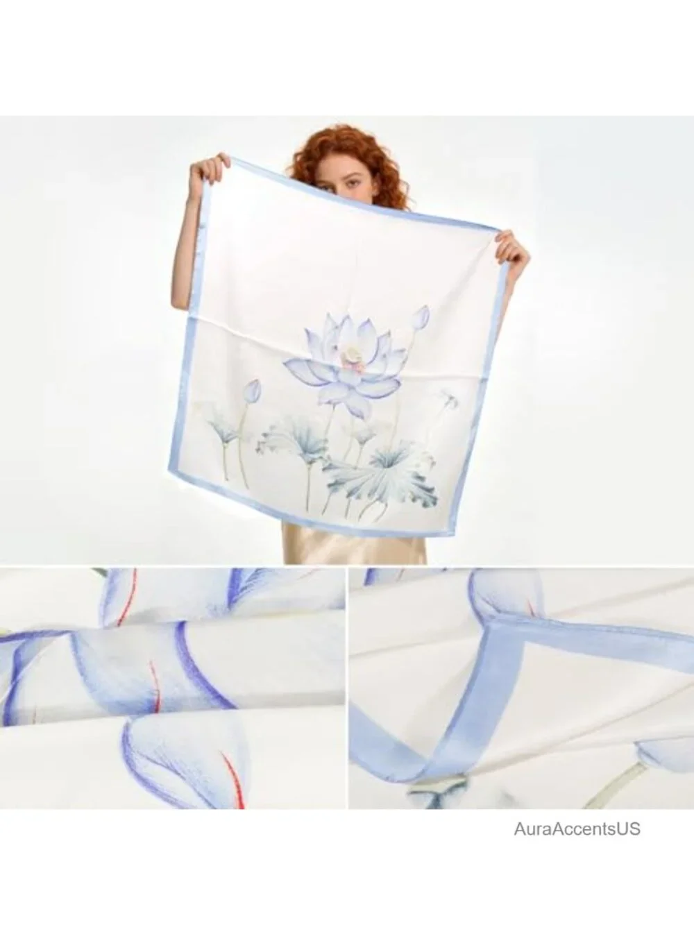4 Pack Like Silk Scarf for Women Head Scarf Square Hair Bandana Fashion